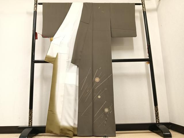 平和屋着物○訪問着 刺繍 番傘 金糸 正絹 逸品 AABE1208ph - メルカリ