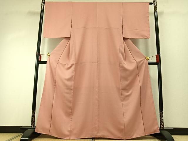 平和屋着物 上質な色無地 唐草地紋 虹色 正絹 fy