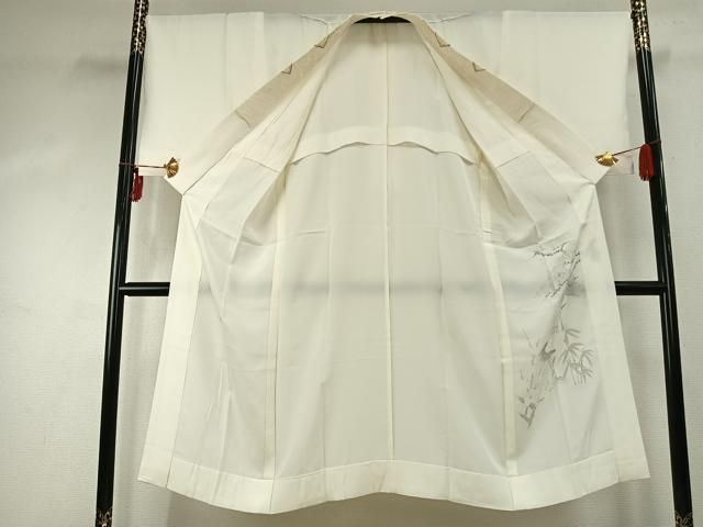 平和屋着物 長襦袢 無双仕立て 手描き 松竹梅 鶴 半衿刺繍 正絹 fy