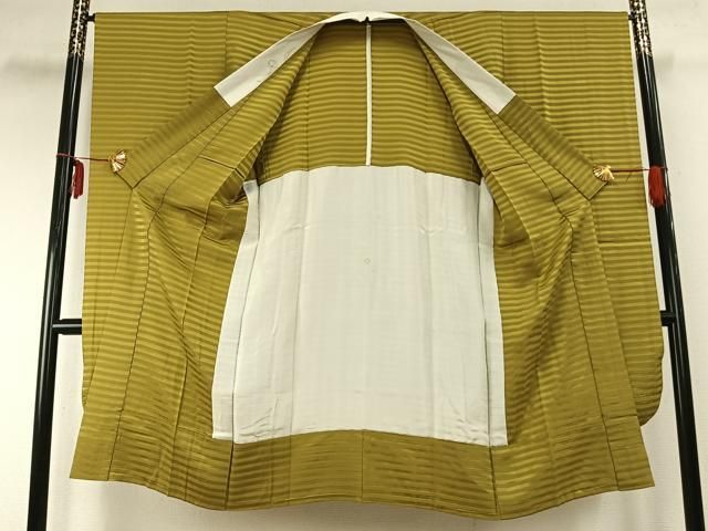 平和屋着物 振袖用長襦袢 無双仕立て 横縞 正絹 fy