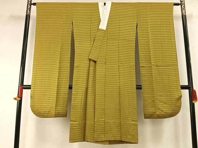 平和屋着物 振袖用長襦袢 無双仕立て 横縞 正絹 fy