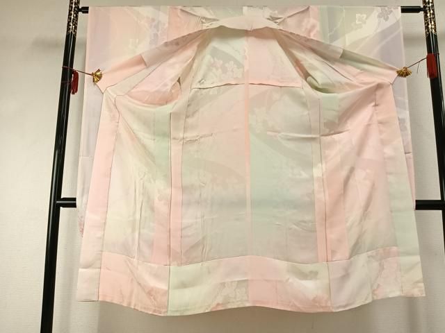 平和屋着物 振袖用長襦袢 無双仕立て 舞花文 半衿刺繍 正絹 fy