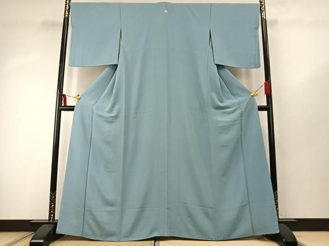 平和屋着物 上質な色無地 空色 正絹 fy