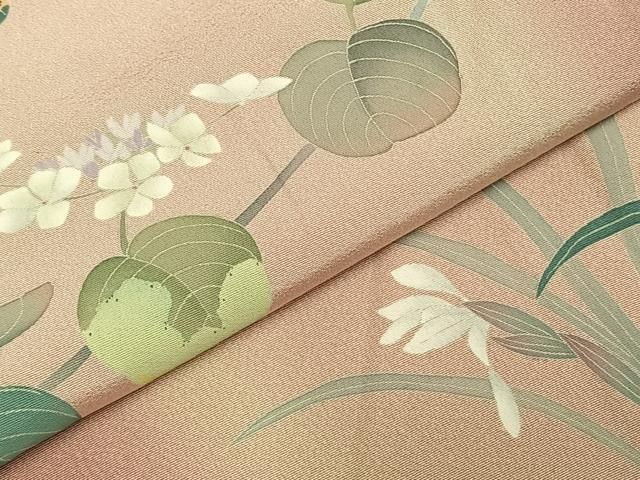 平和屋着物○京加賀糸目友禅作家 山崎巌 訪問着 草花文 暈し染め 銀座