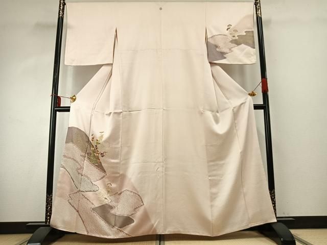 平和屋着物○訪問着 刺繍 仕覆花文 金彩 正絹 逸品 CAAZ1129vf