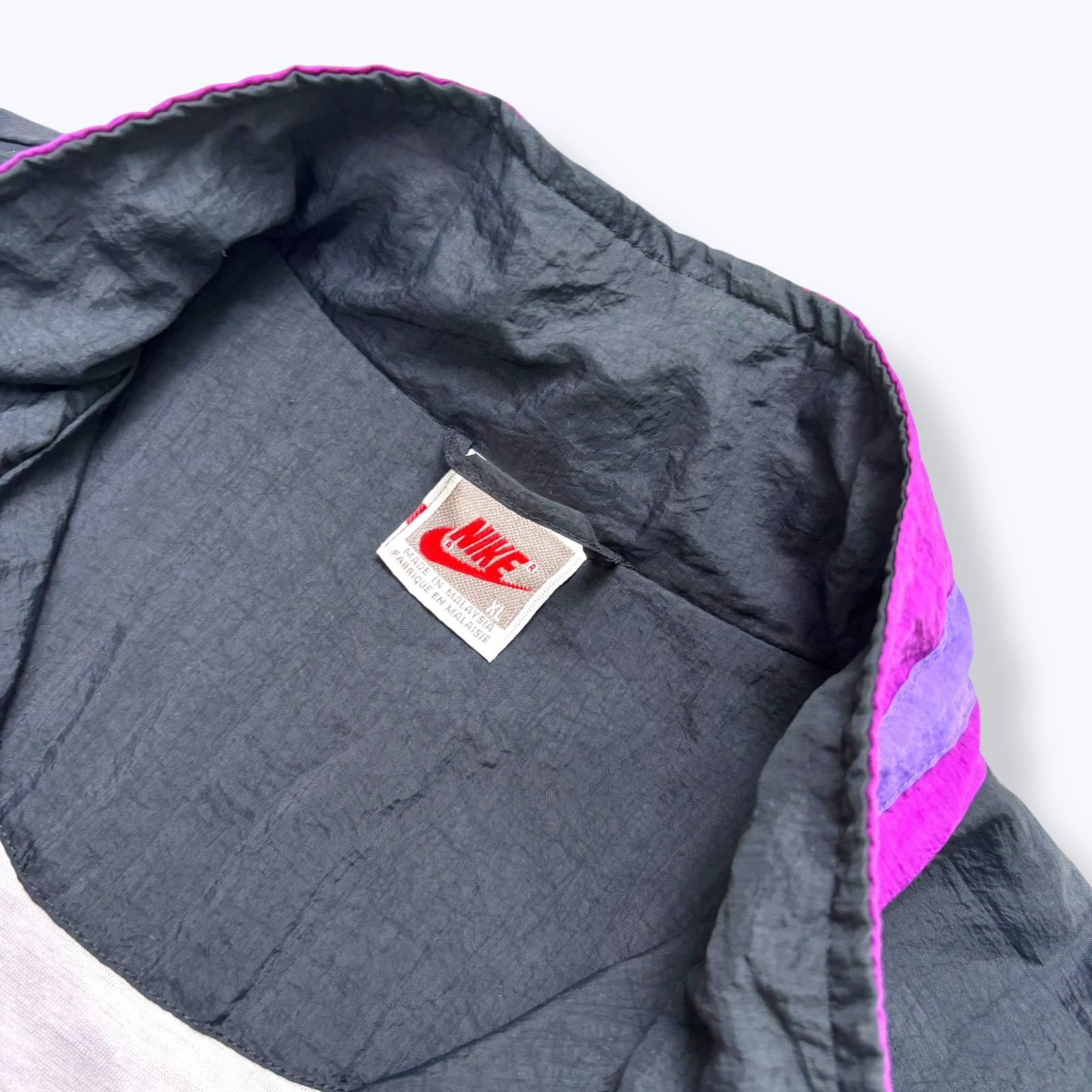 90s Euro NIKE Nylon Track Jacket 【XL】 90年代 ナイキ ユーロ 銀