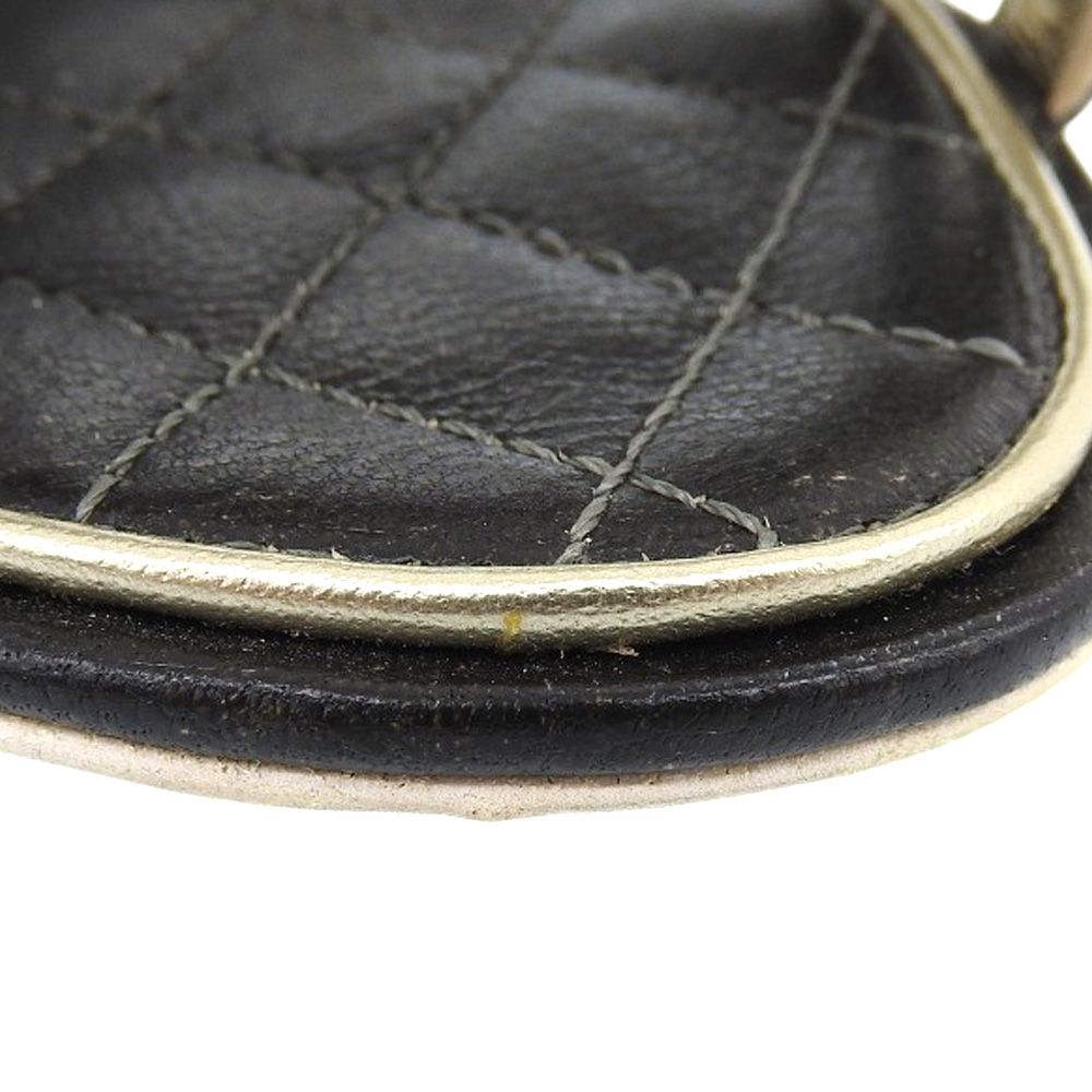 超美品 シャネル CHANEL カメリア×パール マトラッセソール ヒール