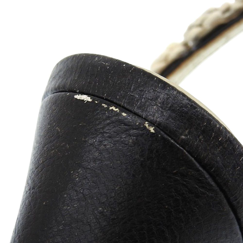 超美品 シャネル CHANEL カメリア×パール マトラッセソール ヒール