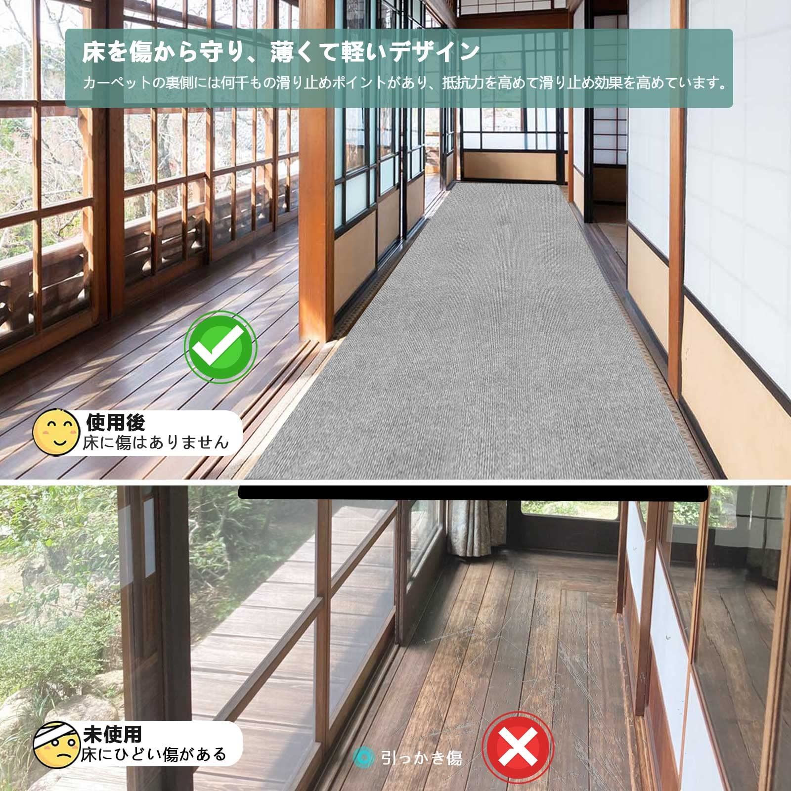 キッチンマット 玄関カーペット ラグマット 60×600cm 洗える 4mm厚 キッチンマットと玄関カーペット ラグマット 60×600cm 洗える PU 4mm厚