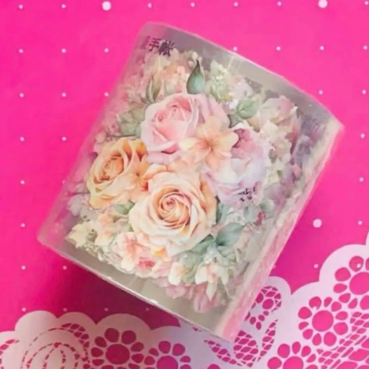 PET 5 cm 10 m 爱意有前兆 海外マスキングテープ 海外マステ 花