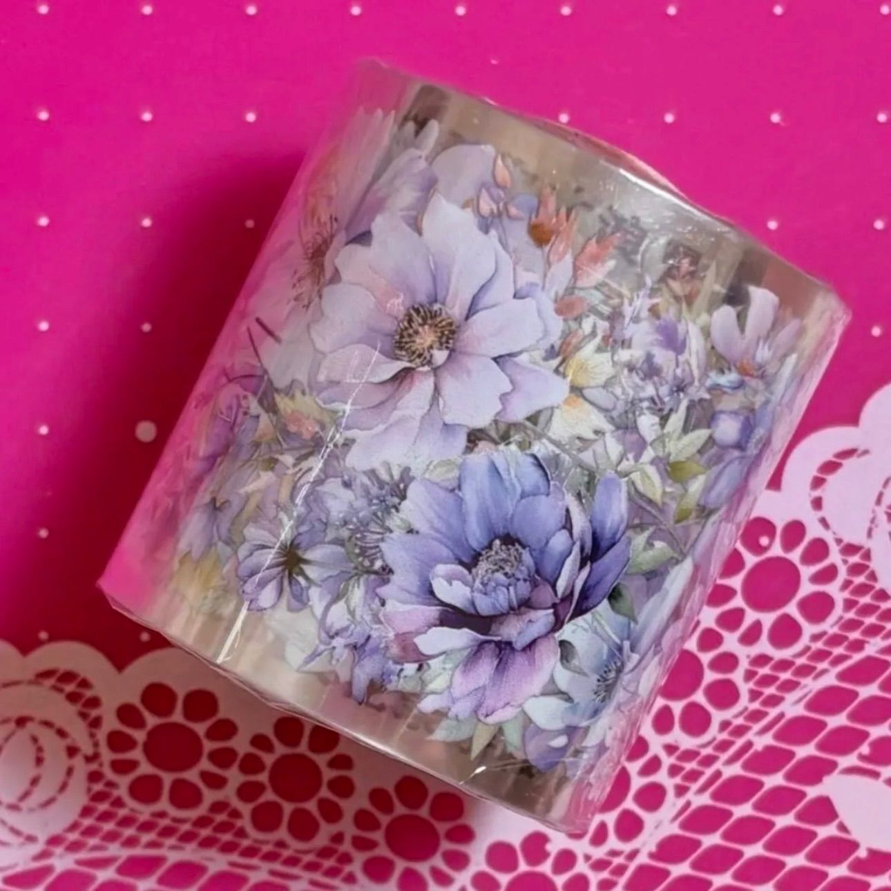 PET 5 cm×10 m 花予你才浪漫 海外マスキングテープ 海外マステ 花