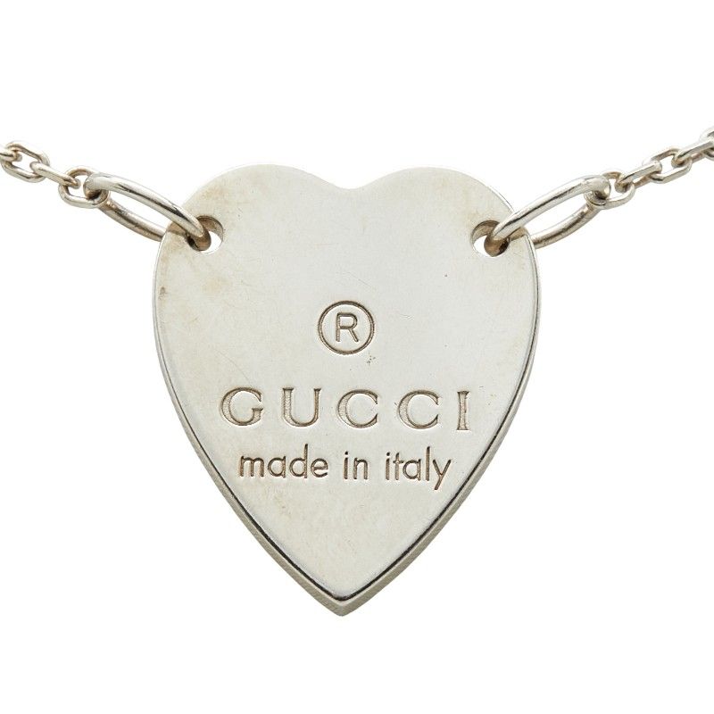 グッチ トレードマーク ハート 注文 ペンダント シルバー SV925