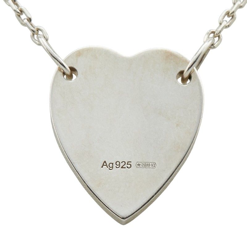 グッチ トレードマーク ハート 注文 ペンダント シルバー SV925