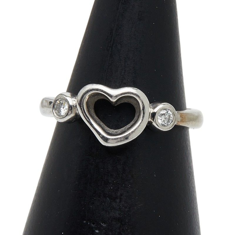 ティファニー オープンハート ダイヤモンド Pt 950 プラチナ レディース TIFFANY-Co. 1-0243353