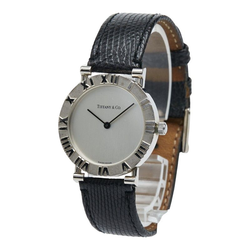 ティファニー アトラス M 0640 SV 925 シルバー レザー メンズ TIFFANY Co 214 44724
