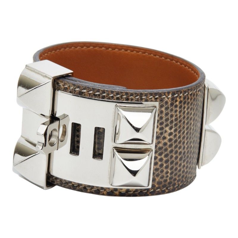 エルメス コリエドシアン バングル ブレスレット #S ブラウン系