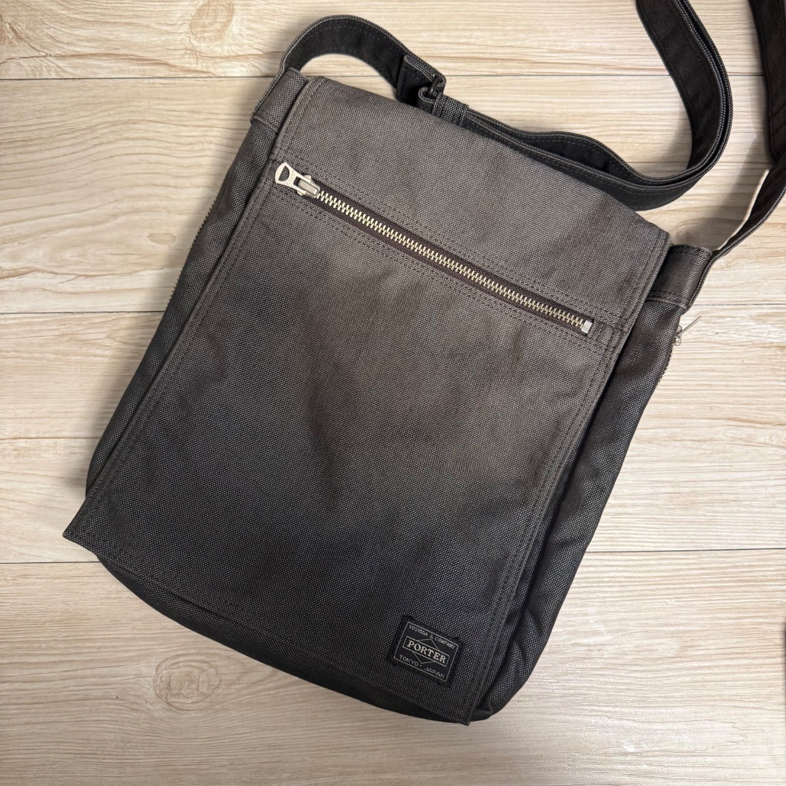 ✨PORTER ポーター SMOKY スモーキー ショルダーバッグ 30×24×6 色落ち 