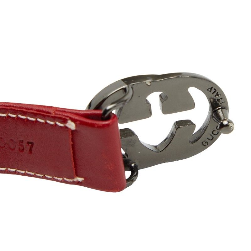 グッチ ベルト サイズ：70 28 レッド レザー レディース GUCCI【1