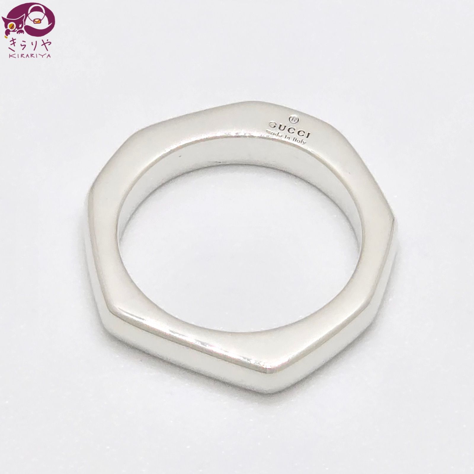 GUCCI グッチ オクタゴン ナット リング 約10号 スターリングシルバー
