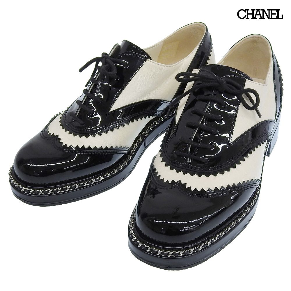 超美品 シャネル CHANEL 2020年商品 G35316 パテントレザー ラムレザー