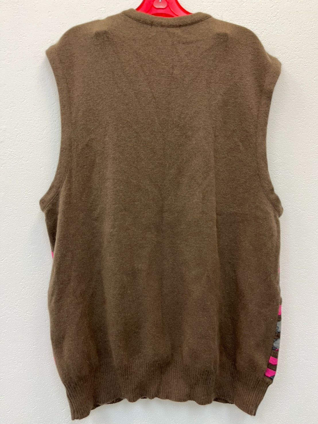 伊太利屋 イタリヤ アンゴラ混 ベスト ピンク / 茶 豹柄 ジレ L - メルカリ