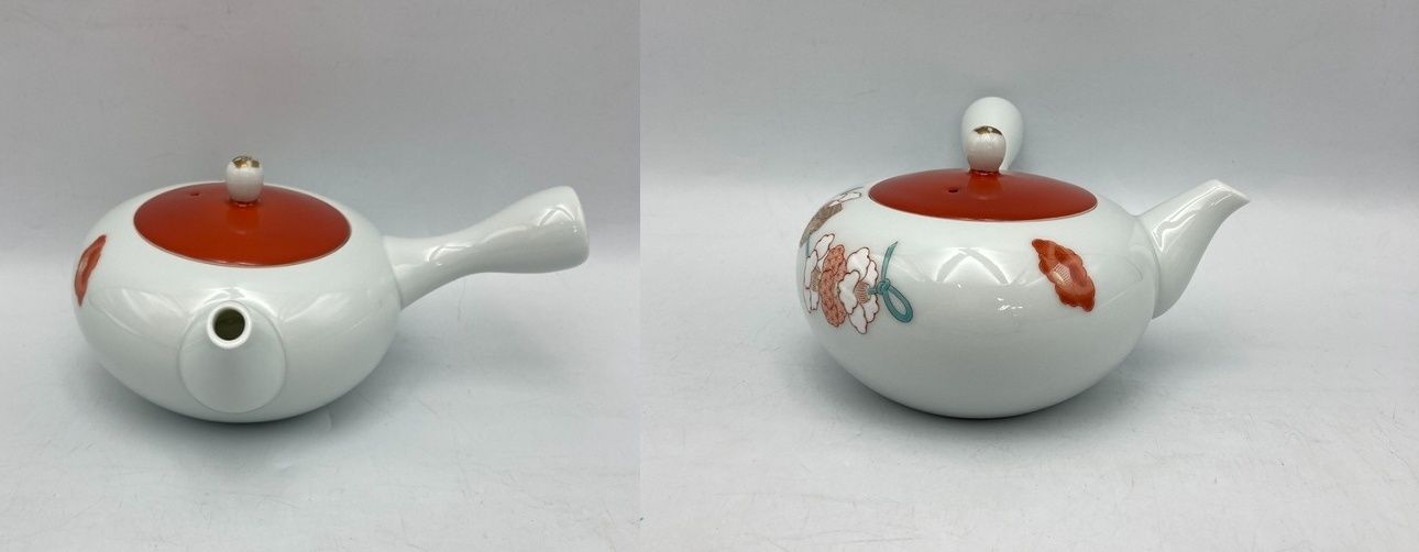深川製磁 紅白花結び 急須茶器 中古 D4 - メルカリ