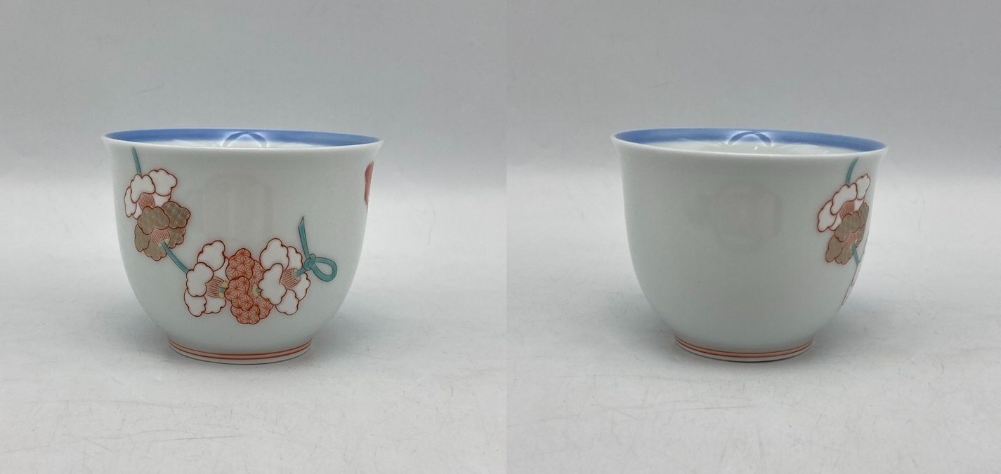 深川製磁 紅白花結び 急須茶器 中古 D4 - メルカリ