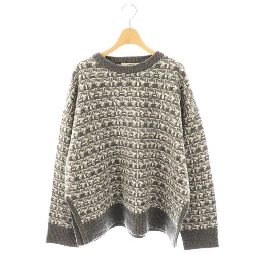 ローヘン LOHEN 購入 ジオメトリックジャガードニット セーター 長袖 F  