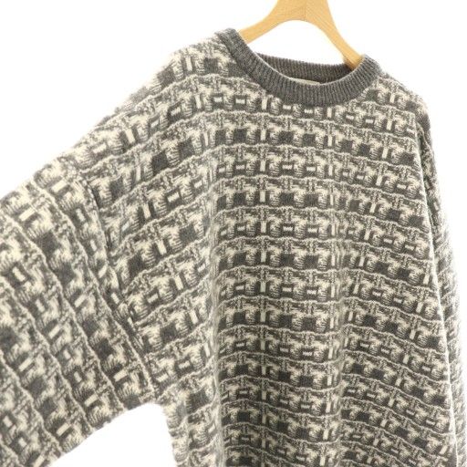 ローヘン LOHEN 購入 ジオメトリックジャガードニット セーター 長袖 F  