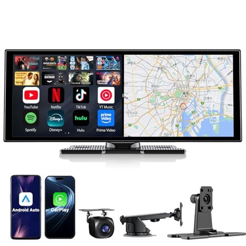 11 インチプロフェッショナルディスプレイオーディオ 動画視聴対応 YouTube Netflix Tiktok等アプリ 高清解像度 1920 720 デュアルスクリーン同期表示機能 ワイヤレスアンドロイドナビ カーナビ 対応 ワイヤ 7 f 8 d 90 b 3