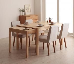 ポイント14倍 12 5 ダイニングセット 4人 ダイニングテーブル 伸縮 伸縮テーブル カバーリング カバー モダンテイスト 5点セット テーブル チェア4脚 幅135 235