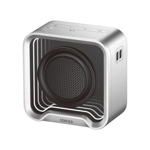 EDIFIER QS 20 ポータブルスピーカー 小型 Bluetooth 6 0 スピーカー W IP 67防水 ワイヤレス ステレオペアリング対応 マルチポイント接続 最大12時間再生 マイク内蔵 アンビエントライト付き アプリ対応 133 a 698 b