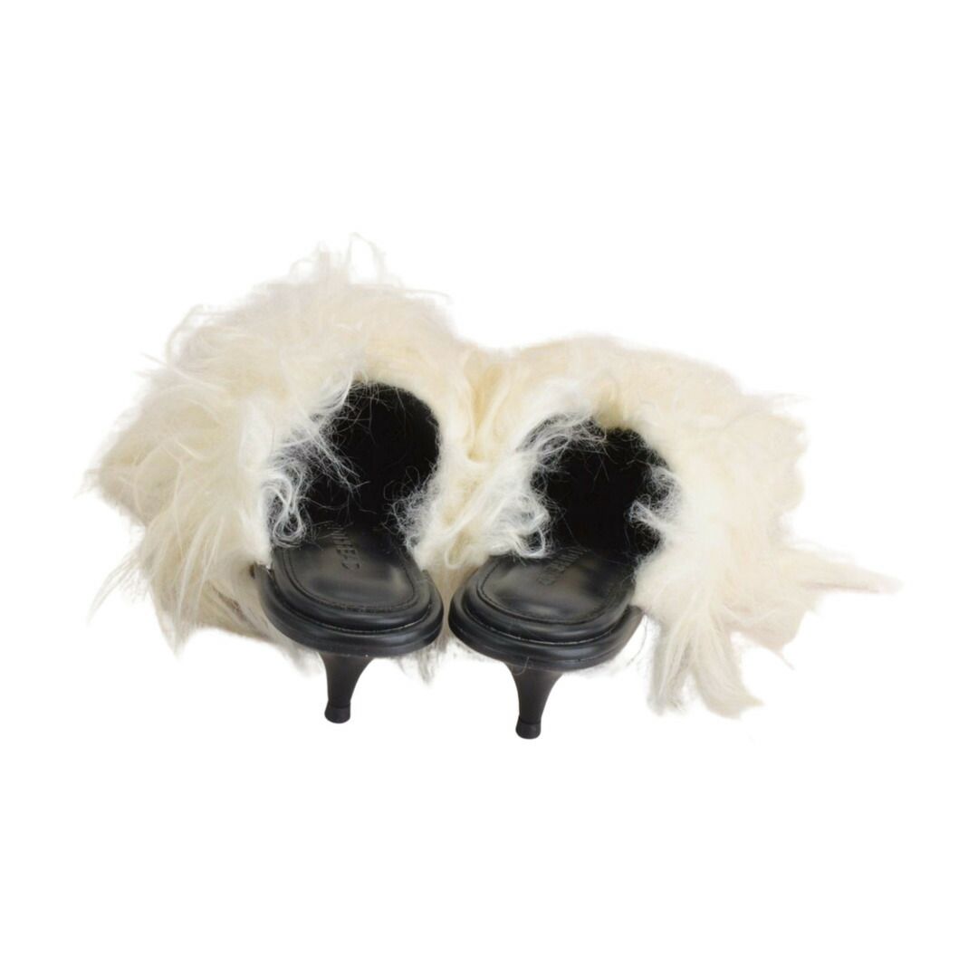 ザレッドスレッド THEREDTHREAD ミュール ヒール S hairy fur mule