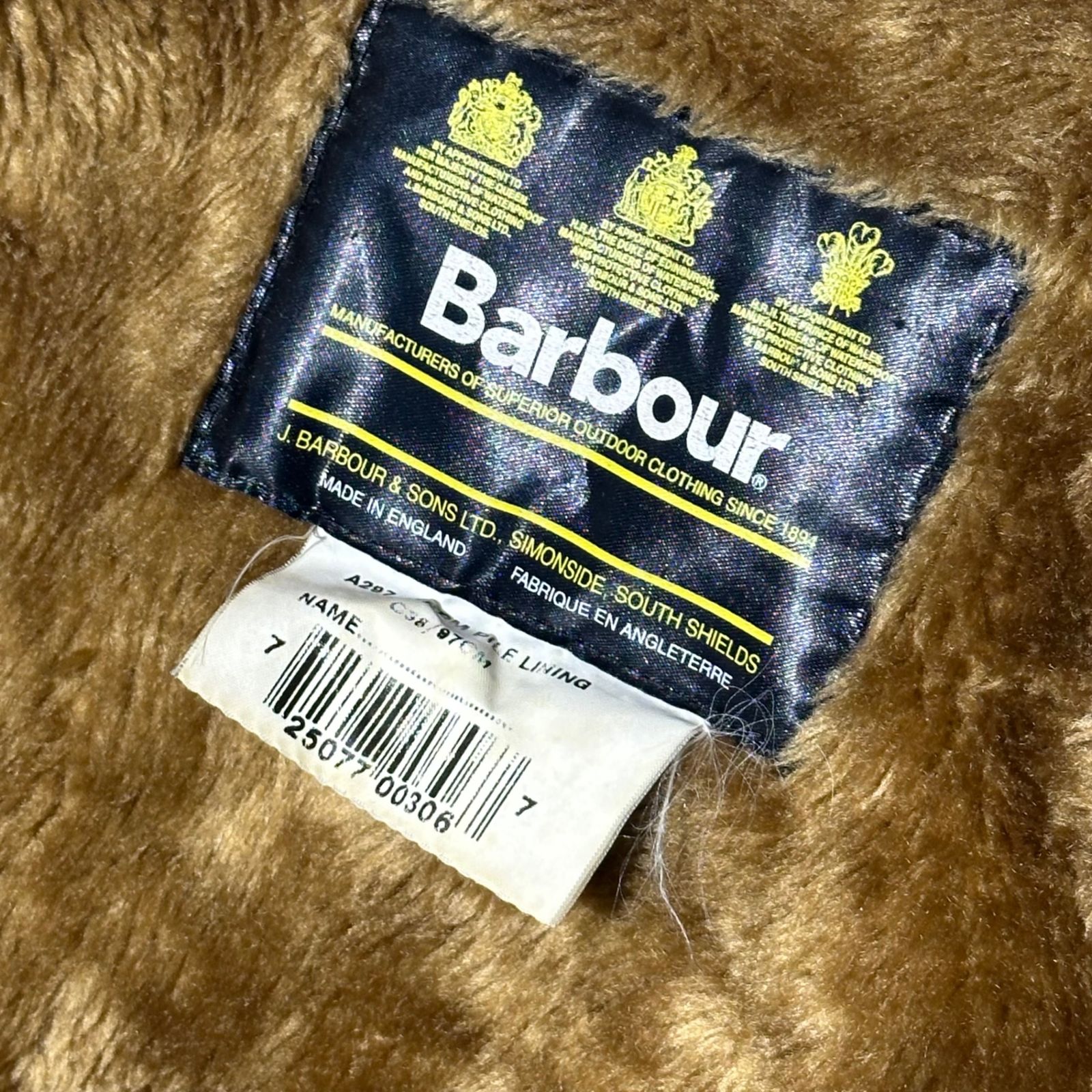Barbour(バブアー) WARM PILE LINING ボア ライナー ベスト A297 WARM