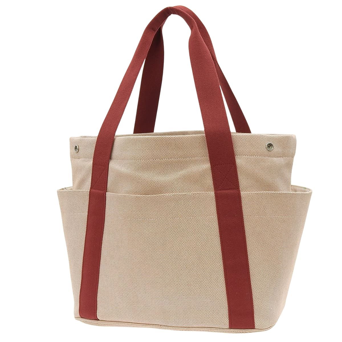 HERMES(エルメス) カブリオル マザーズバッグ ベージュ レッド赤