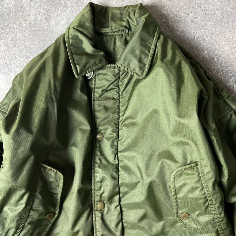 60s 63年製 US NAVY 米軍実物 A-1 ナイロン デッキ ジャケット S / 60