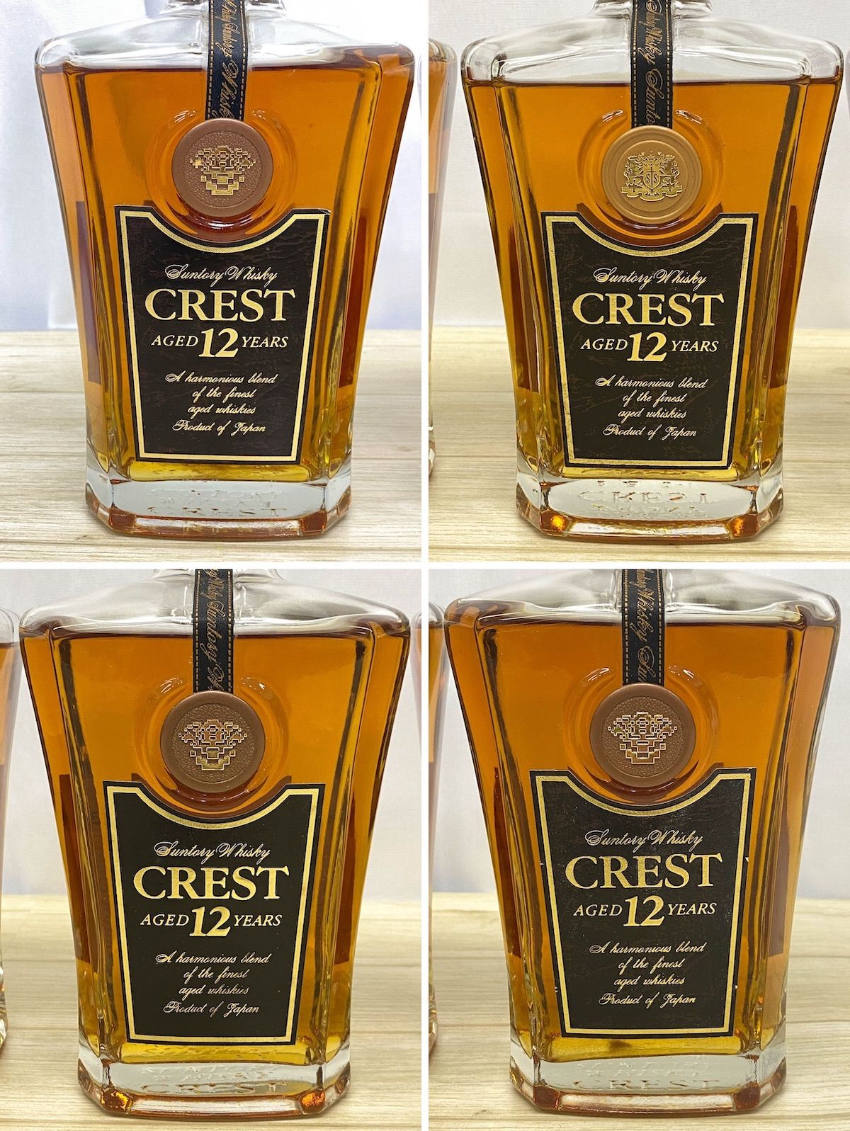 NW051】未開栓 ウイスキー 4本セット サントリー クレスト 12年 43