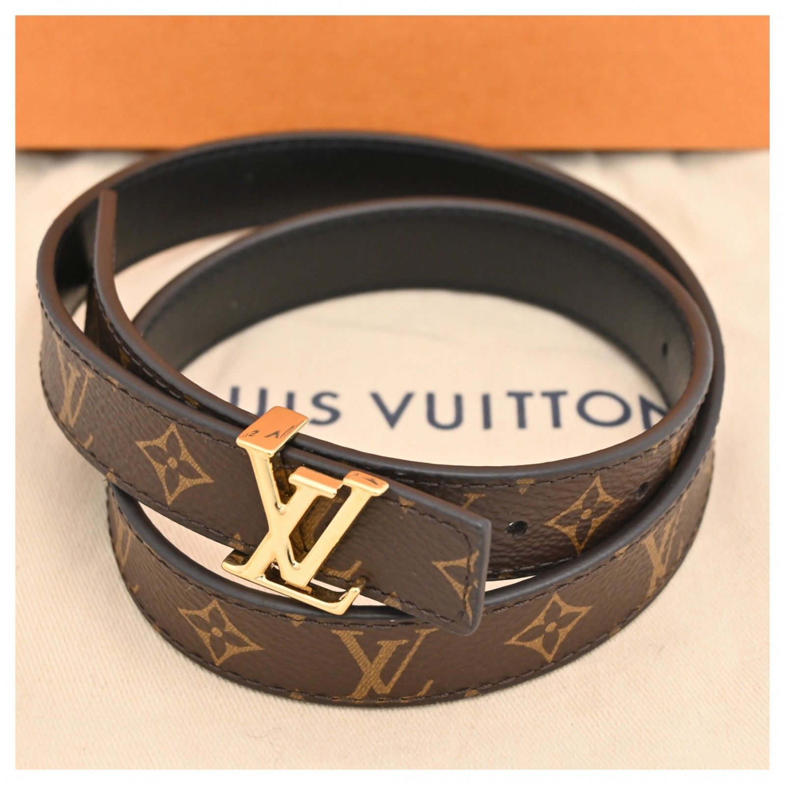 ルイヴィトン モノグラム LVアイコニック サンチュール ベルト 65/26 A