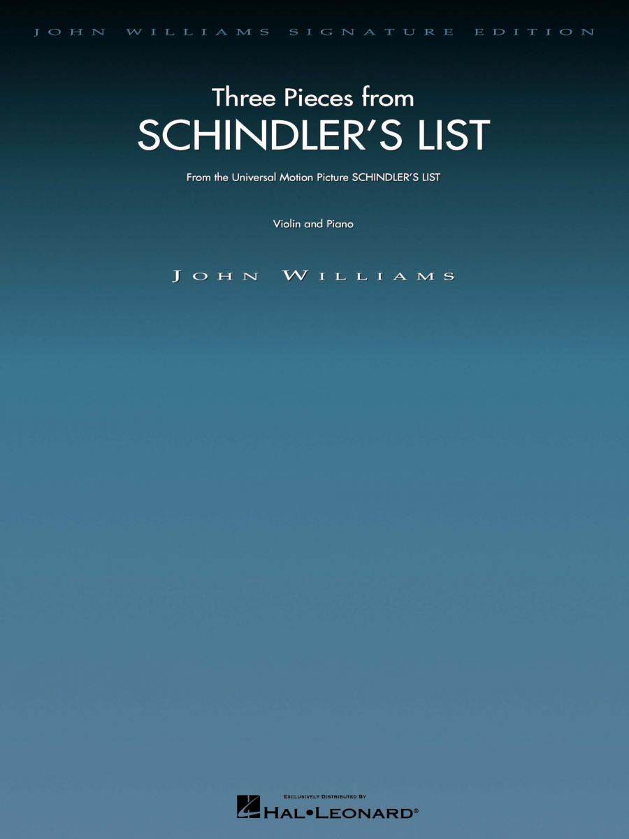 Three Pieces from Schindler's List for Itzhak Perlman: Violin u0026 Piano