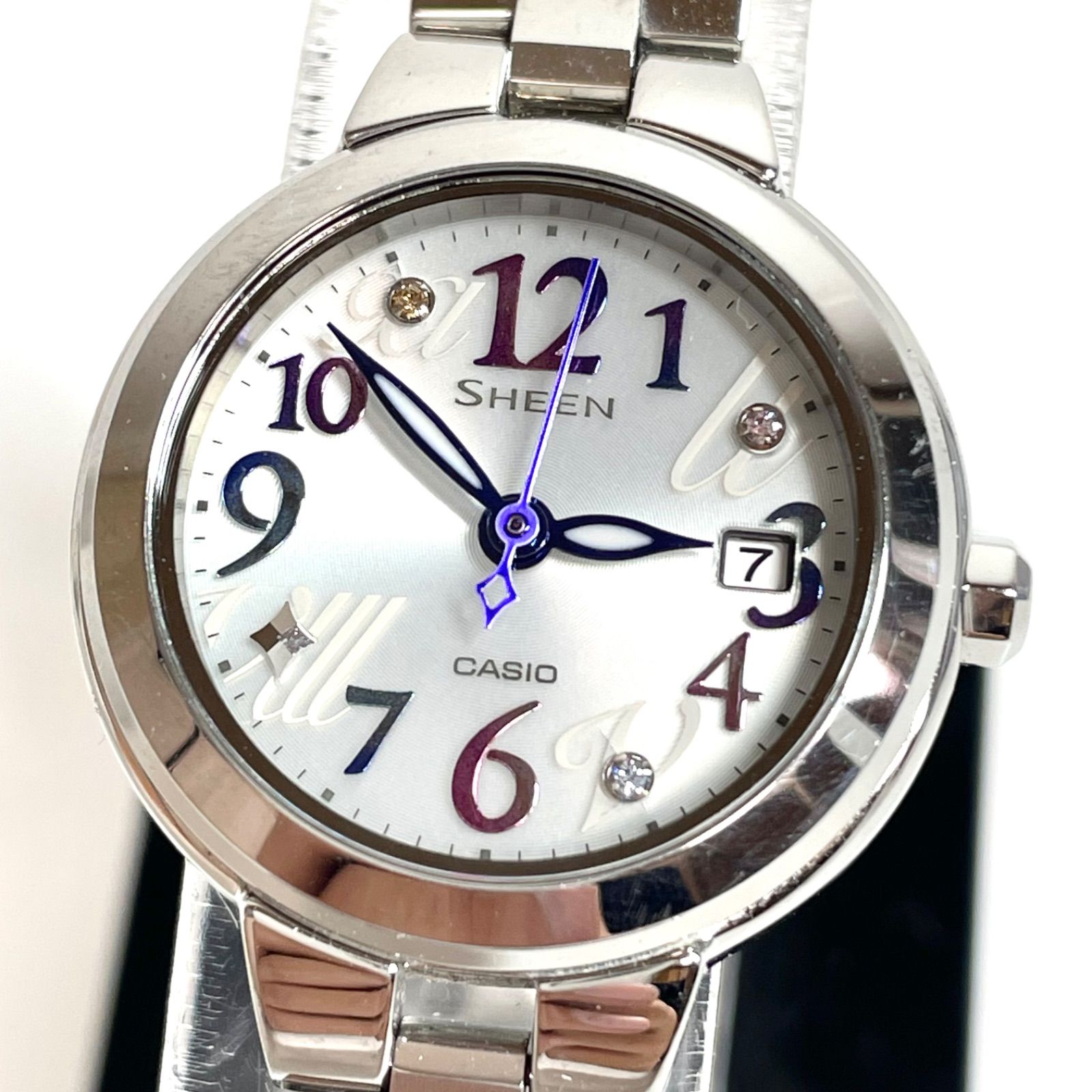 現状品】CASIO カシオ SHE-4506 SHEEN クォーツ サファイヤモデル 