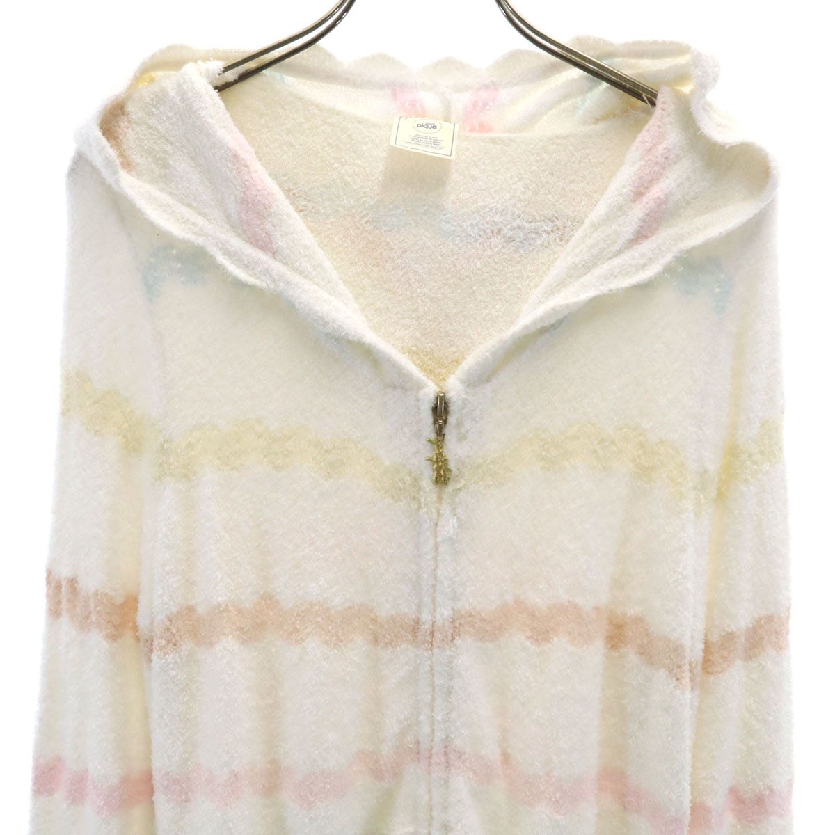 ダッフィー ジェラートピケ ルームウェア長袖　ホワイト カラフルハピネス ⑥ ジェラート ピケプロデュースのルームウェア！東京ディズニーシー