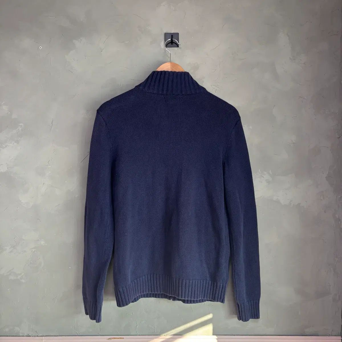 公式 ポロラルフローレン ニット ジップアップ ネイビー