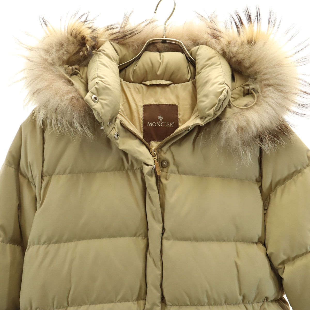 MONCLER モンクレール ダウンジャケット 0 ベージュ ラクーンファー