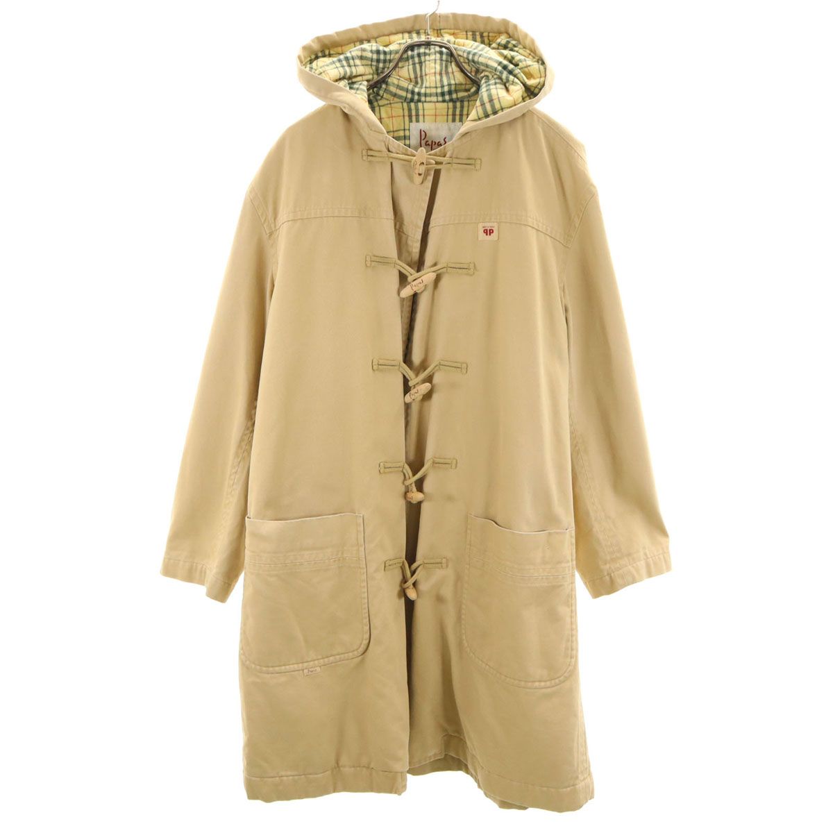 Papas パパス 日本製 ダッフルコート M ベージュ メンズ 古着 - メルカリ