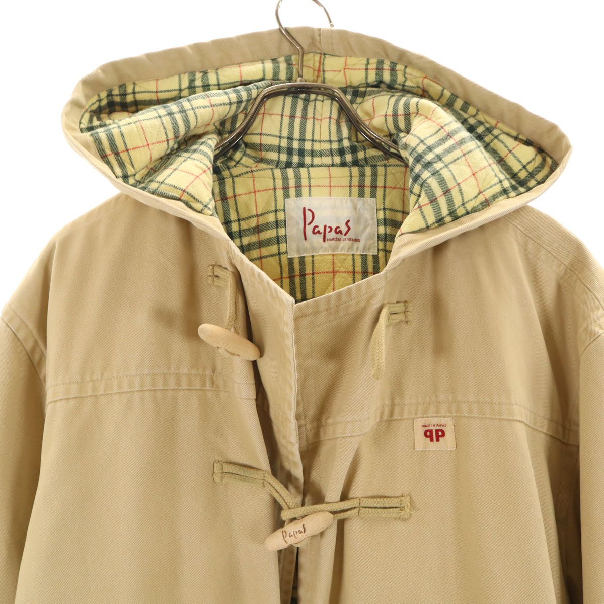 Papas パパス 日本製 ダッフルコート M ベージュ メンズ 古着 - メルカリ