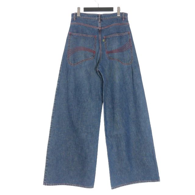 ERL 25ss イーアールエル* インディアナ デニム ジーンズ イーアールエル ERL 25SS BAGGY INDIANA DISTRESSED JEANS DIRTY BLUE
