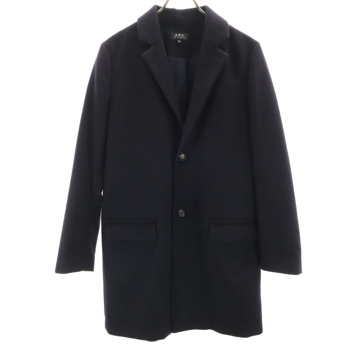 A.P.C. アーペーセー チェスターコート XS 濃紺 中綿 メンズ 古着
