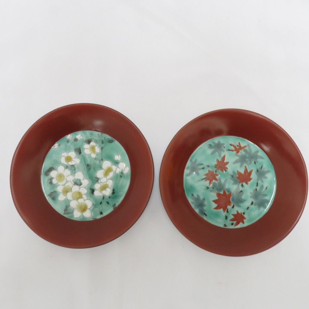 九谷焼 食器 九谷 宮本晄 銘々皿 小皿 取り皿 5枚組 絵変わり 花柄