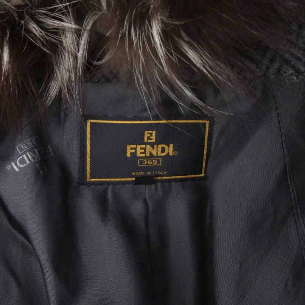 フェンディ ファーコート ヘリンボーン ロング丈 フォックスファー XL 