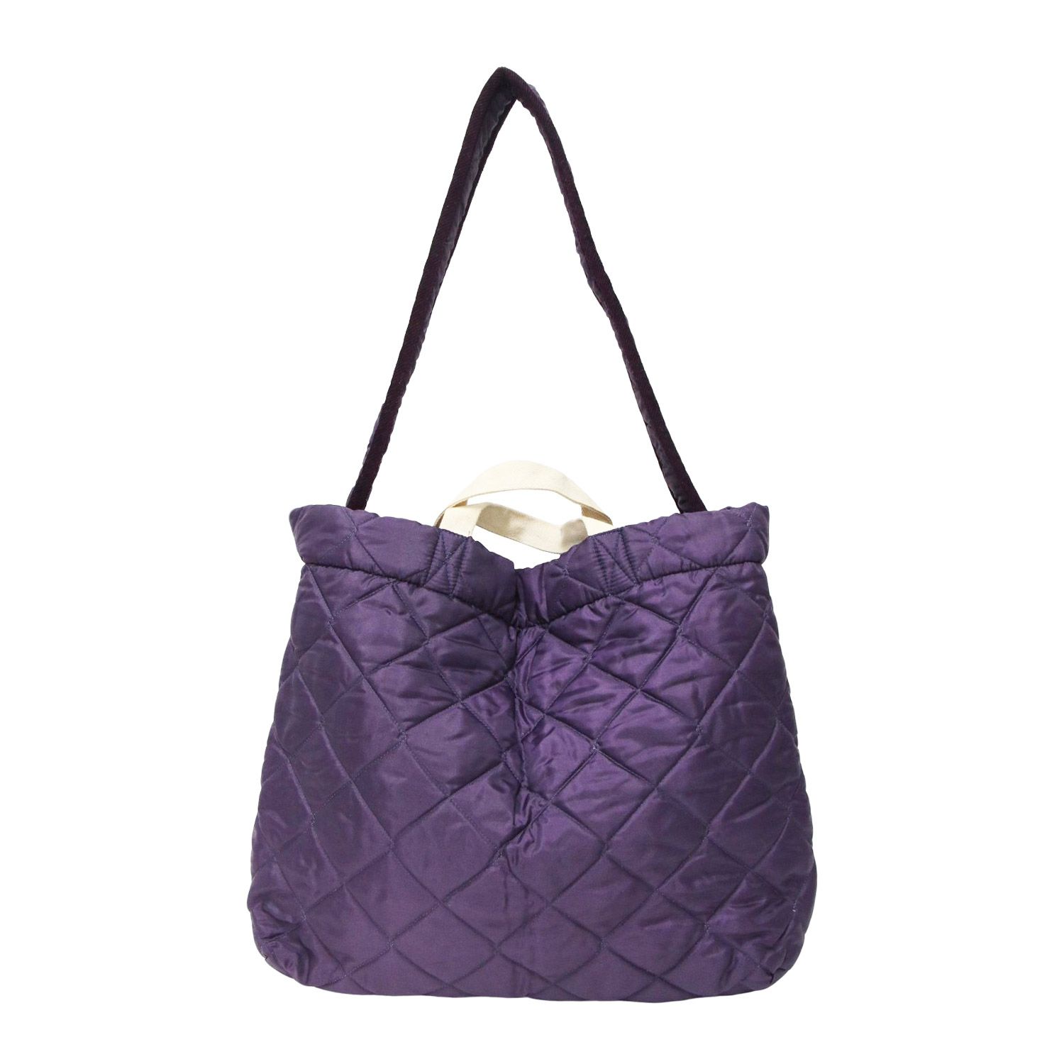 LAVENHAM ラベンハム バッグ パープル | キルティング 2WAY トートバッグ / ショルダー | 斜め掛け 中わた | イギリス製 ブランド カバン A4サイズ収納可能【レディース】【中古】【K4655】 LAVENHAM ラベンハム バッグ パープル | キルティング 2WAY トート